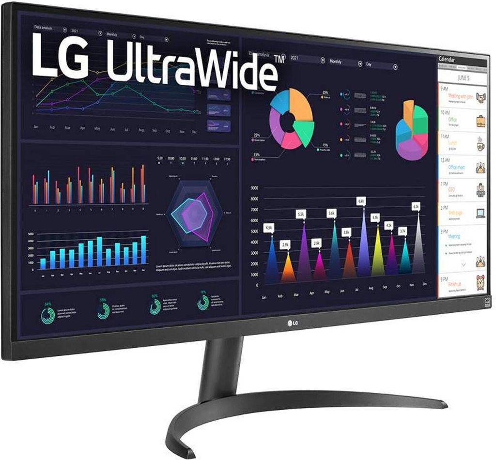 LG 34WQ500 - B, 86,4 cm (34"), 2560 x 1080 Pixel, UltraWide Full HD, LED, 5 ms, Schwarz - LG 34WQ500 - B