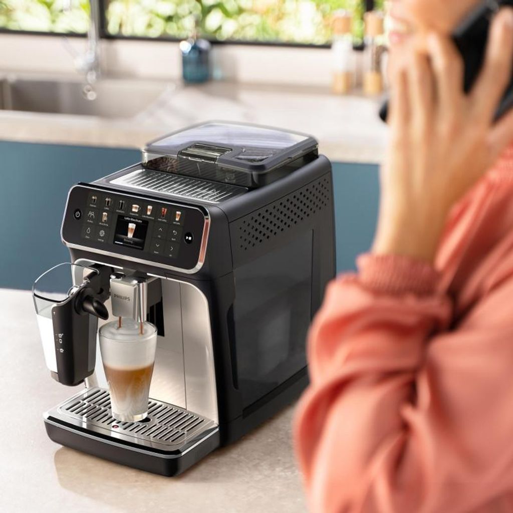 Philips 5500 series Series 5500 EP5543/90 Kaffeevollautomat, Espressomaschine, 1,8 l, Kaffeebohnen, Eingebautes Mahlwerk, 1500 W, Weiß