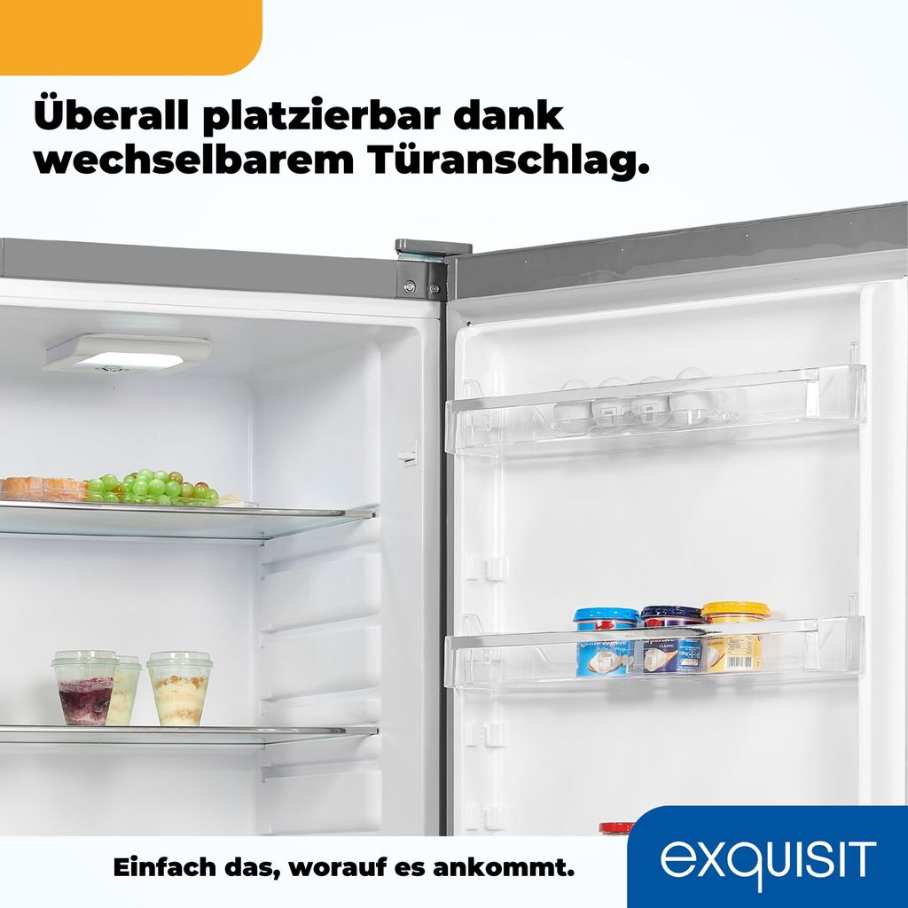 Exquisit Vollraumkühlschrank KS350 - V - H - 040D inoxlook