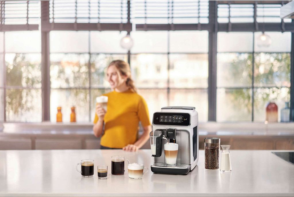 Philips Kaffeevollautomat 2200 Series, 3 Kaffeespezialitäten, LatteGo Milchsystem, Touchdisplay, Schwarz (EP2230/10)