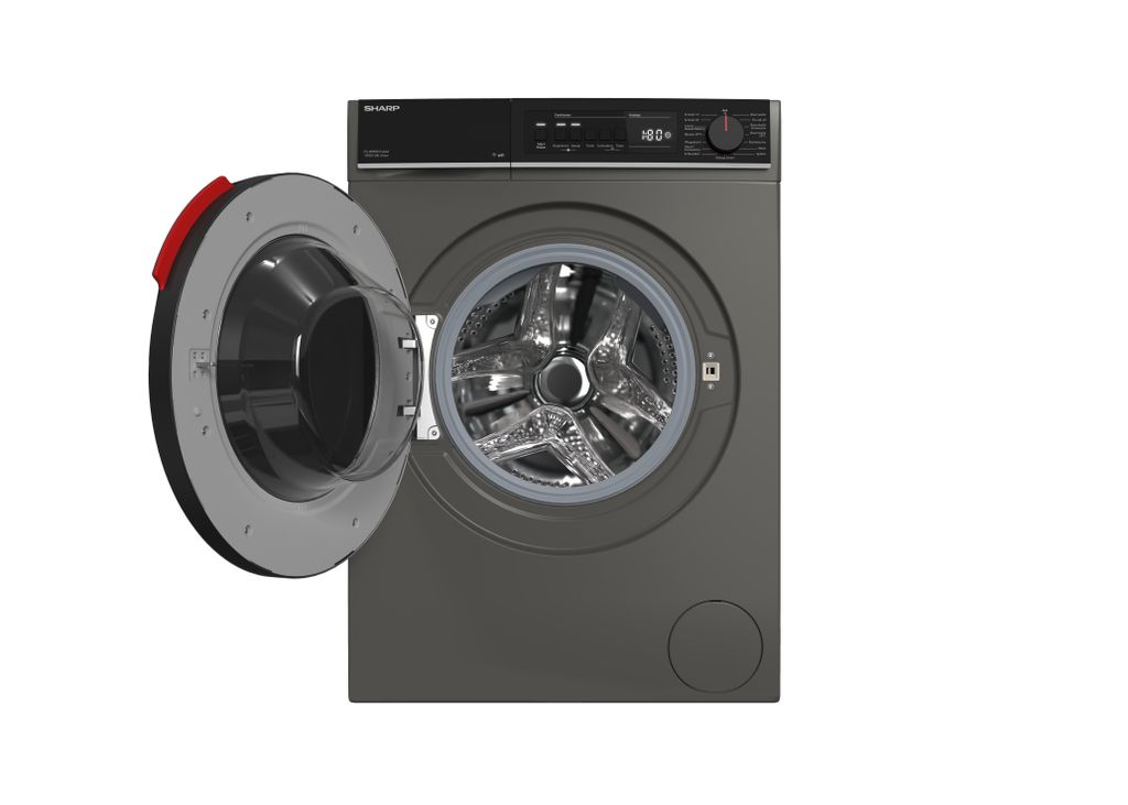 Sharp ES - WNFB214CAA - DE Waschmaschine (12 kg, EEK A - 20%, 1400 U/min.), (WiFi, Inverter Motor, Dampf, AquaStop), Espresso Gray