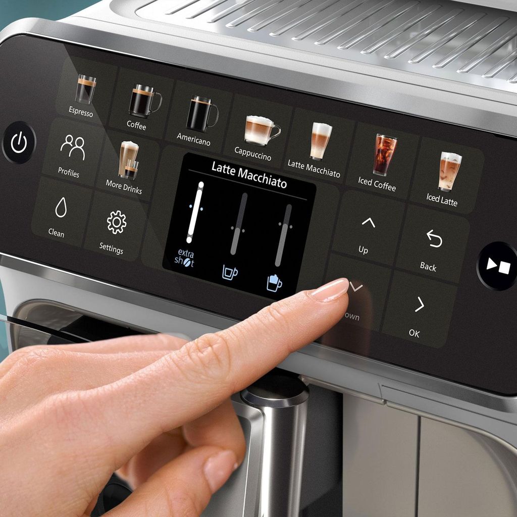 Philips 5500 series Series 5500 EP5543/90 Kaffeevollautomat, Espressomaschine, 1,8 l, Kaffeebohnen, Eingebautes Mahlwerk, 1500 W, Weiß
