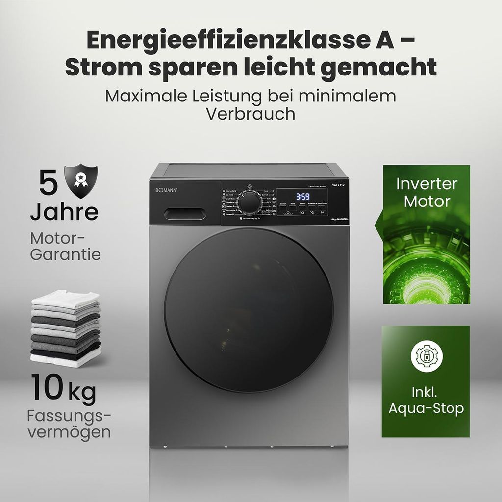 Bomann Waschmaschine 10kg - WA 7112