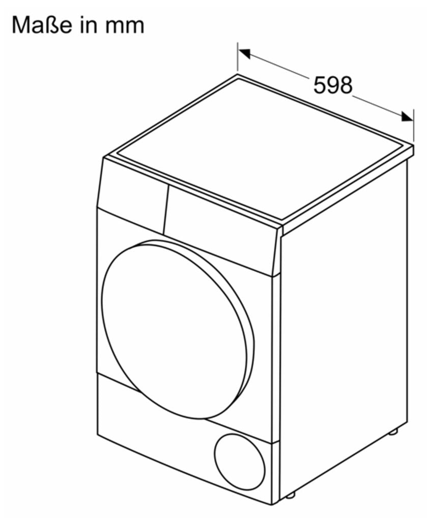Bosch Serie 4 WTH83V04, Freistehend, Frontlader, Kondensation, Weiß, Drehregler, Rechts