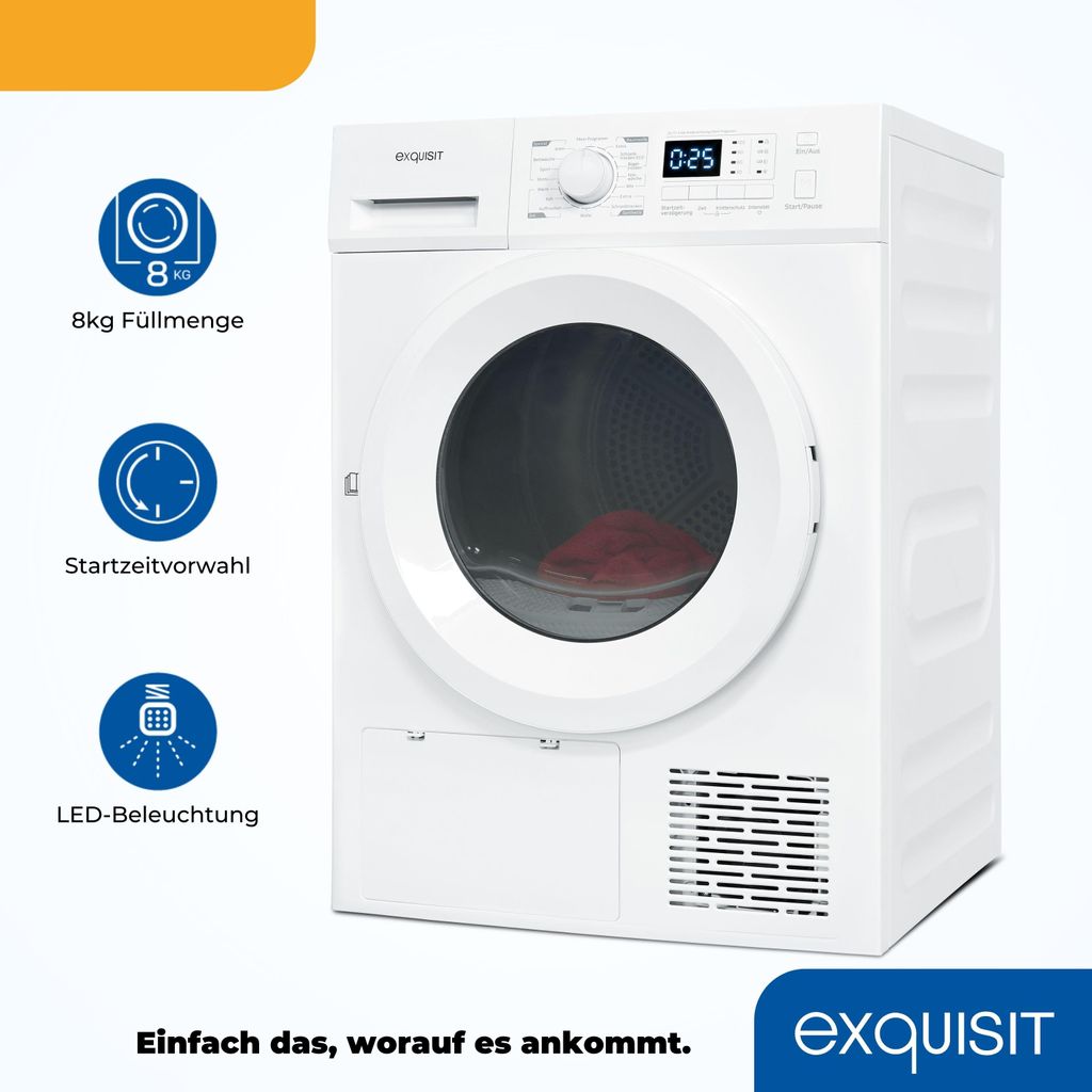 Exquisit Wärmepumpentrockner TWP5803 - 030 weiss