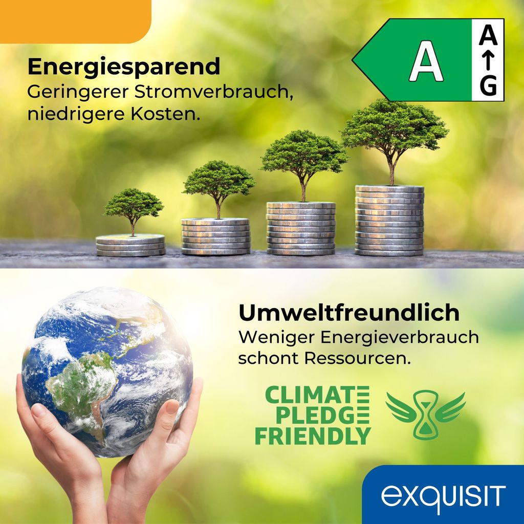 Exquisit Waschmaschine 8kg, Energieeffizienzklasse A, max. 1400 U/Min, 13 Programme, Startzeitvorwahl, Kindersicherung, WA58014 - 020A weiss