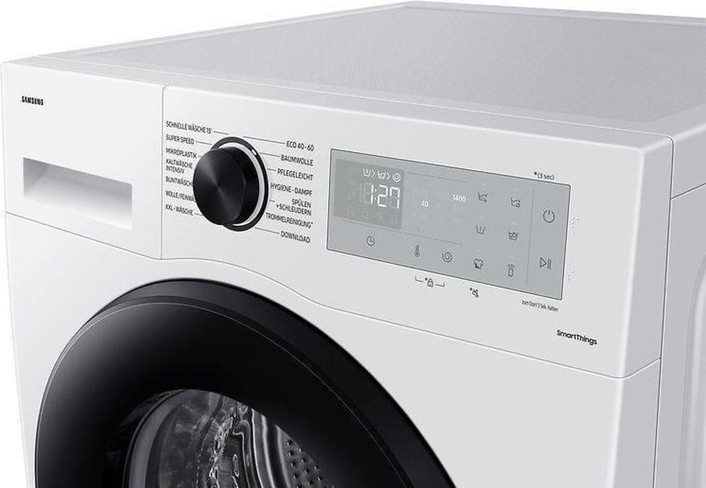 Samsung WW5000D, Waschmaschine, 11 kg, ( - 10%), mit Ecobubble und Hygiene - Dampf, Frontlader, 11 kg, B, 72 dB, 1400 RPM, A
