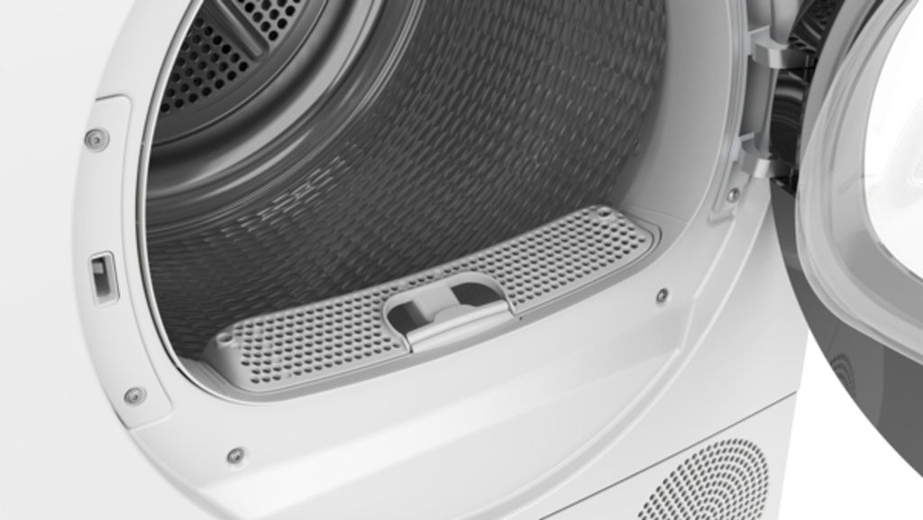 Siemens iQ300 WT43HV04, Freistehend, Frontlader, Kondensation, Weiß, Drehregler, Berührung, Rechts