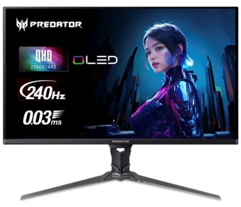 Acer Predator X27UW3bmiiprx, 67,3 cm (26.5"), 2560 x 1440 Pixel, Quad HD, QD - OLED, 0,03 ms, Schwarz