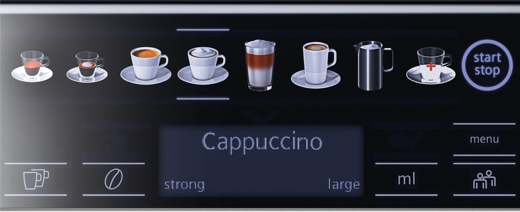 Siemens EQ.6 plus TE651209RW, Espressomaschine, 1,7 l, Kaffeebohnen, Gemahlener Kaffee, Eingebautes Mahlwerk, 1500 W, Schwarz, Titan