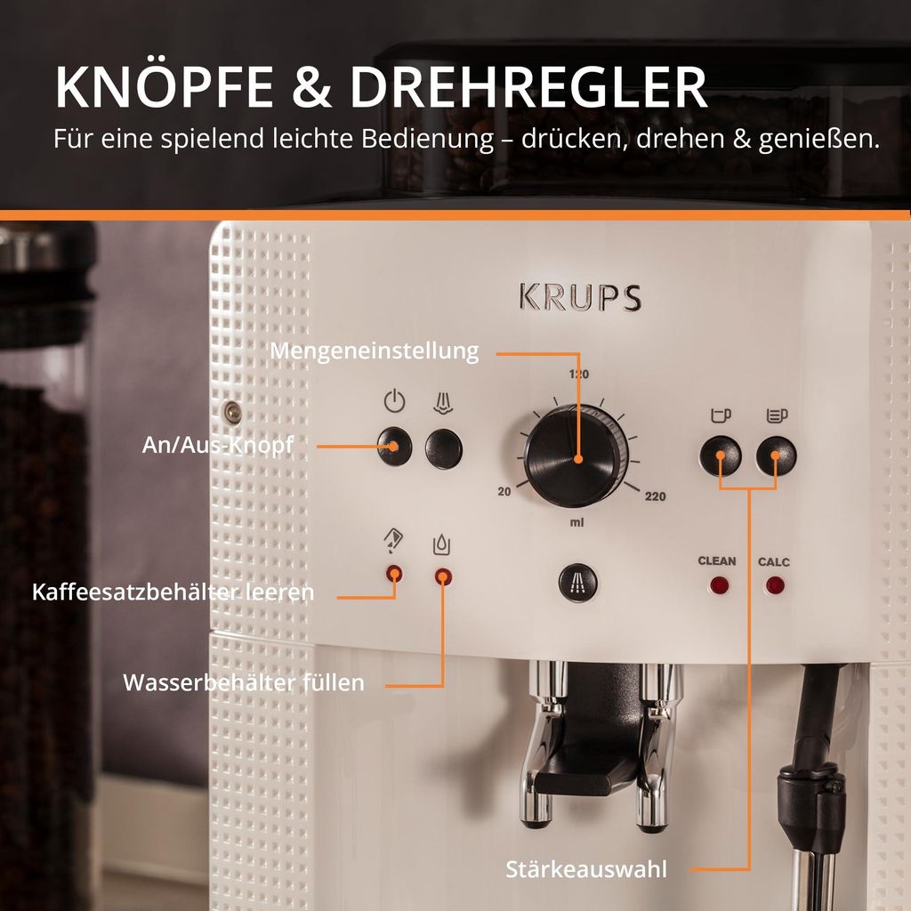 Krups EA 8105 Kaffeevollautomat Weiß