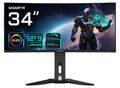 Gigabyte OLED WQHD Curved Gaming Monitor MO34WQC2 - 34 Zoll, 3440 x 1440, 240Hz, 0,03ms, KVM, 250 cd/m², FreeSync Premium Pro, DisplayHDR True Black 400, HDMI 2.1, Displayport 1.4, 86,4 cm (34"), 3440 x 1440 Pixel, Wide Quad HD, OLED, 0,03 ms, Schwarz