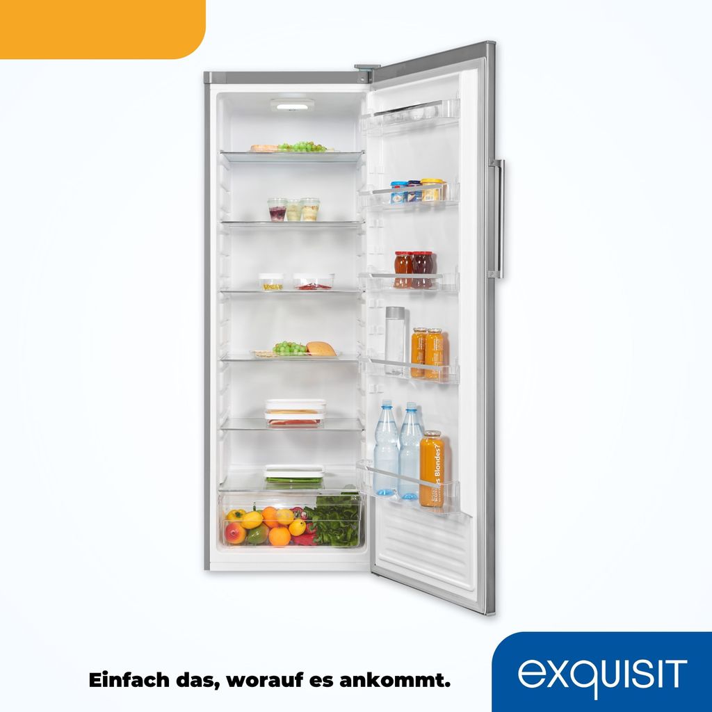 Exquisit Vollraumkühlschrank KS350 - V - H - 040D inoxlook