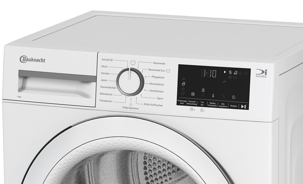 Bauknecht BT 84D WWS Wärmepumpentrockner Startzeitvorwahl Dynamic Intelligence