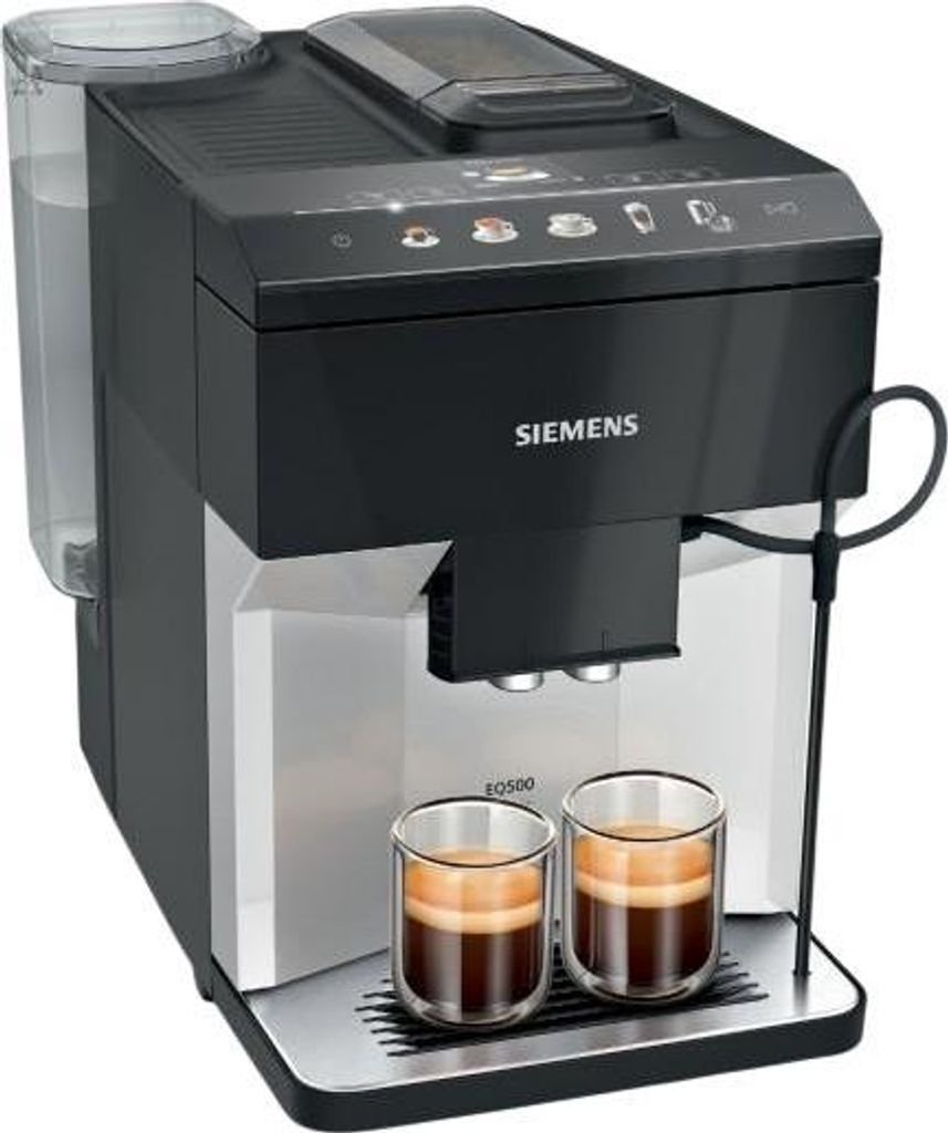 Siemens TP511D01, Espressomaschine, 1,9 l, Kaffeebohnen, Eingebautes Mahlwerk, 1500 W, Metallisch, Silber