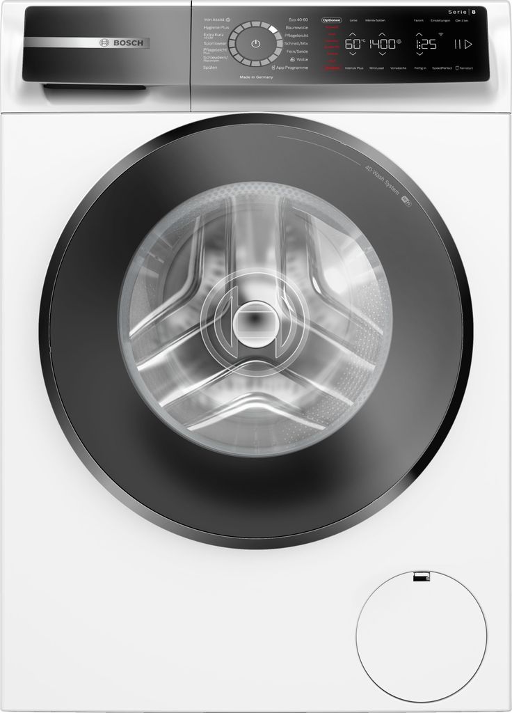 Bosch Serie 8 WGB244040, Frontlader, 9 kg, B, 69 dB, 1400 RPM, A