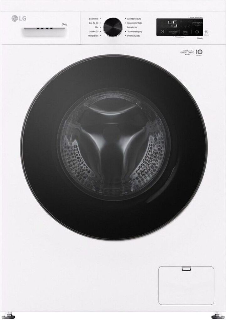 LG F4WB309Y, Frontlader, 9 kg, B, 75 dB, 1400 RPM, A