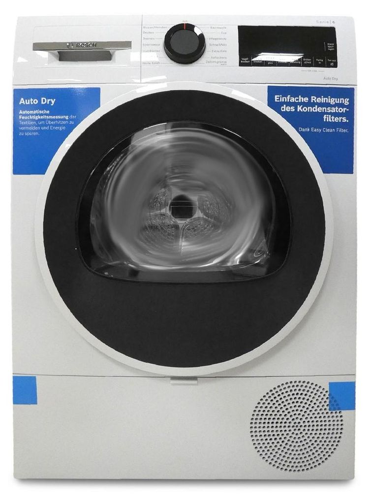 Bosch Serie 6 WQG241001, Freistehend, Frontlader, Wärmepumpe, Weiß, Drehregler, Rechts