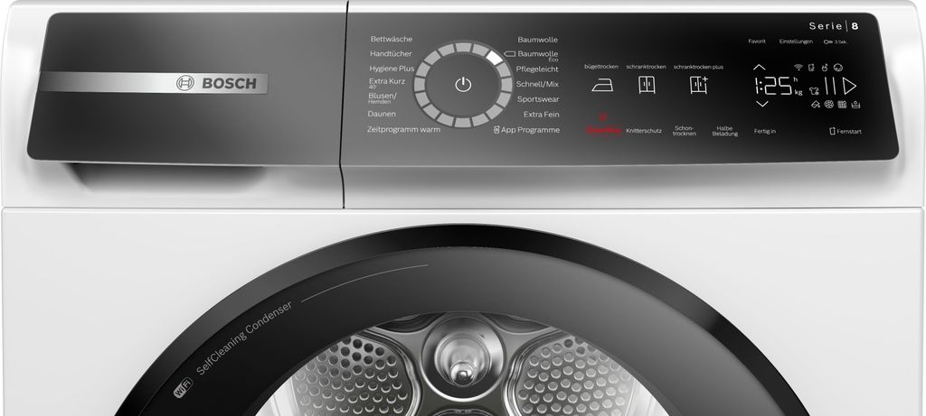 Bosch Serie 8 WQB245B40 Wäschetrockner Freistehend Frontlader 9 kg Weiß