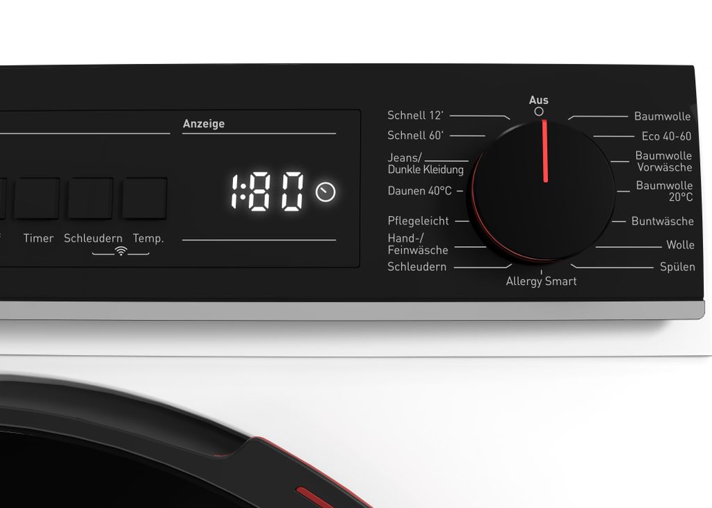 Sharp ES - WNFB214CWDA - DE Waschmaschine (12 kg, EEK A - 20%, 1400 U/min.), (WiFi, Inverter Motor, Dampf, AquaStop), Weiß