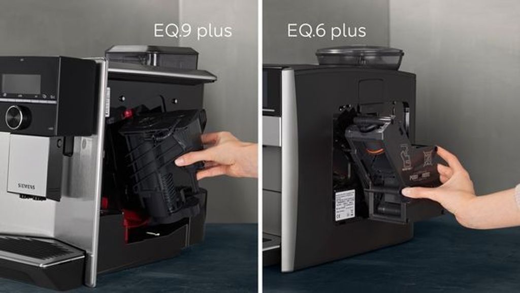 Siemens TP511D01, Espressomaschine, 1,9 l, Kaffeebohnen, Eingebautes Mahlwerk, 1500 W, Metallisch, Silber