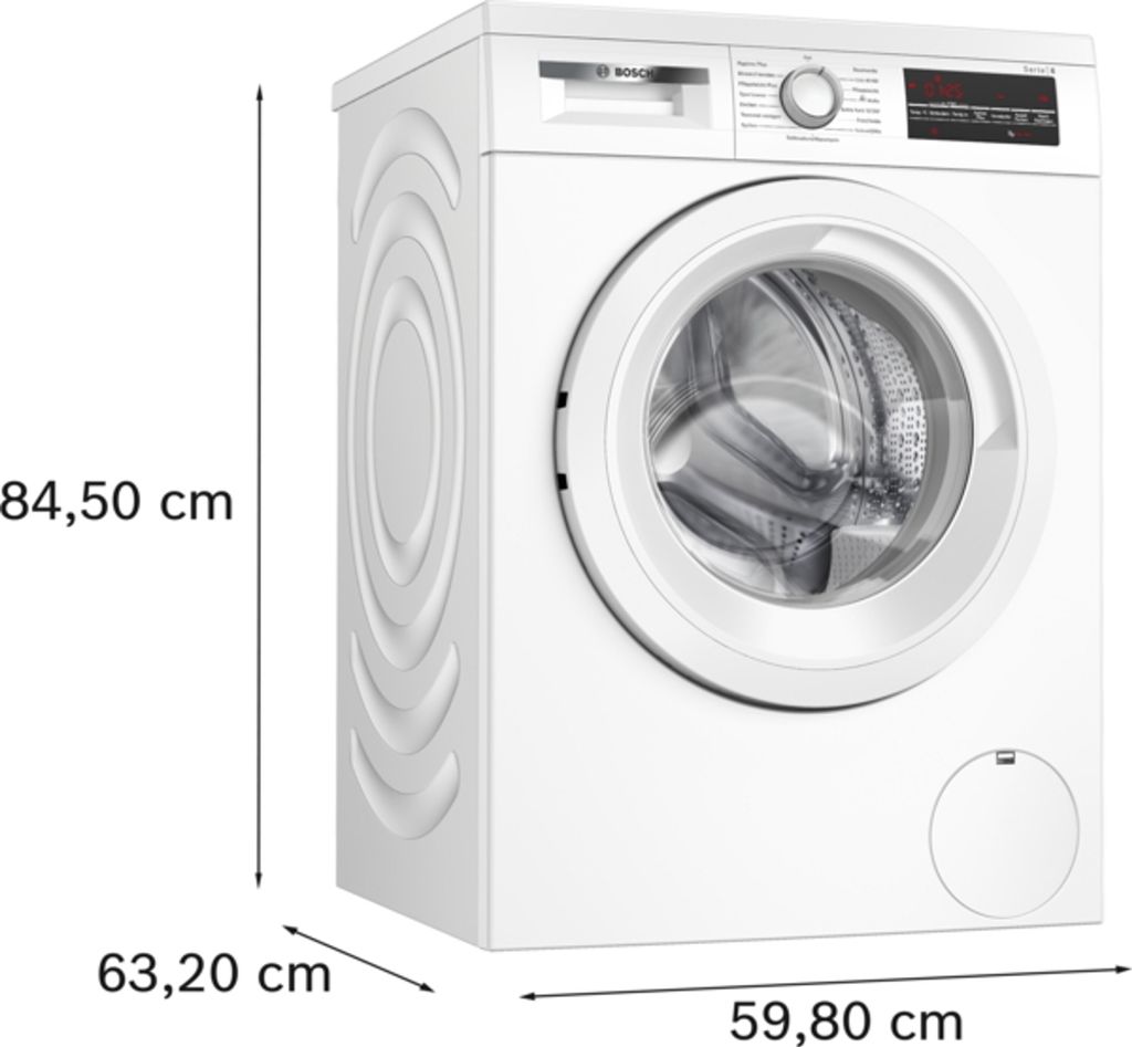 Bosch Serie 6 WUU28T22, Frontlader, 9 kg, B, 72 dB, 1400 RPM, A