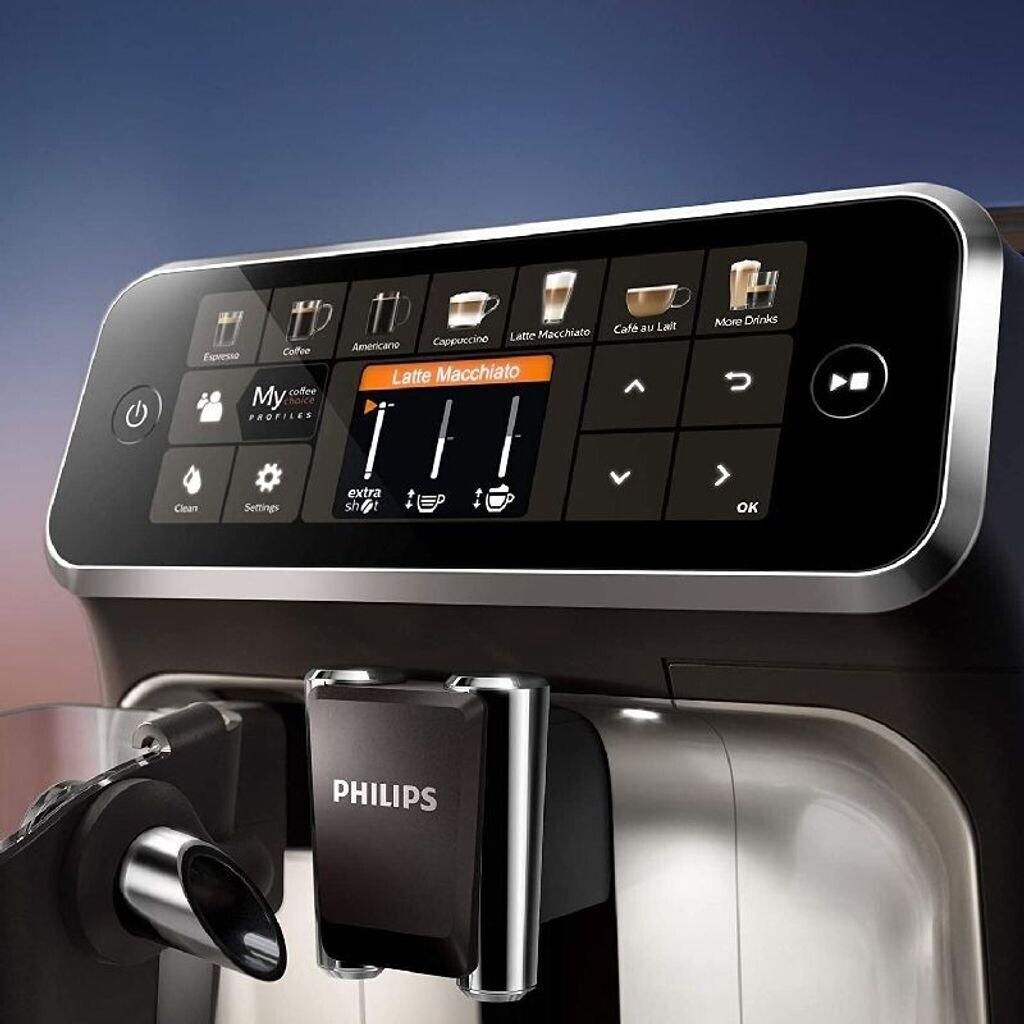 Philips 5400 Series EP5447/90 Kaffeevollautomaten, Espressomaschine, 1,8 l, Kaffeebohnen, Eingebautes Mahlwerk, 1500 W, Schwarz, Chrom