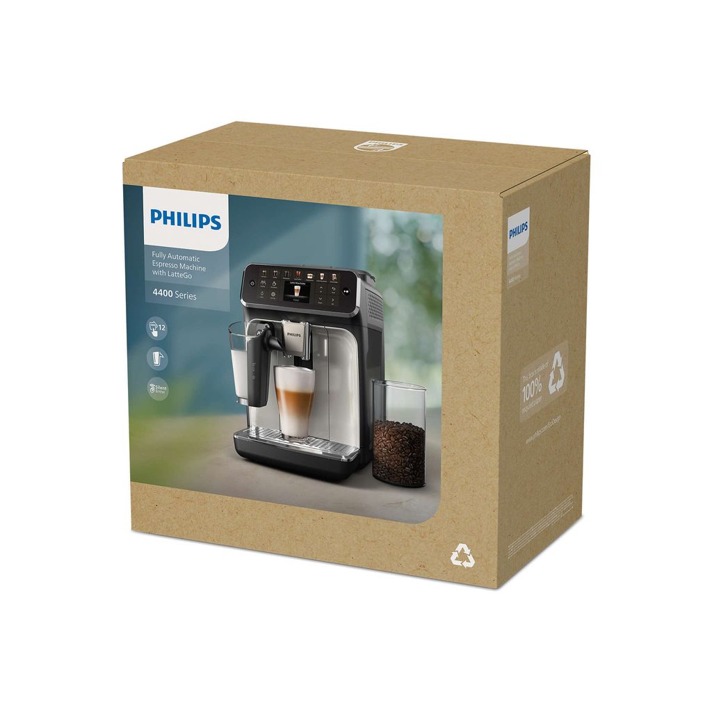 Philips 4400 Series Series 4400 EP4441/50 Kaffeevollautomat, Espressomaschine, 1,8 l, Kaffeebohnen, Eingebautes Mahlwerk, 1500 W
