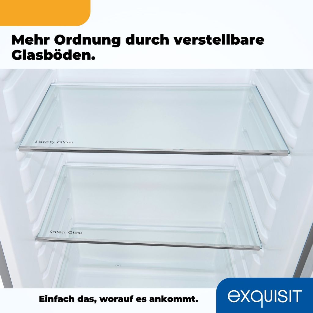 Exquisit Vollraumkühlschrank KS350 - V - H - 040D inoxlook
