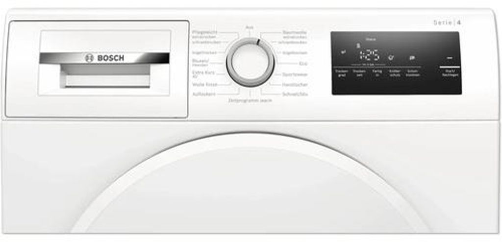 Bosch Serie 4 WTH83V04, Freistehend, Frontlader, Kondensation, Weiß, Drehregler, Rechts