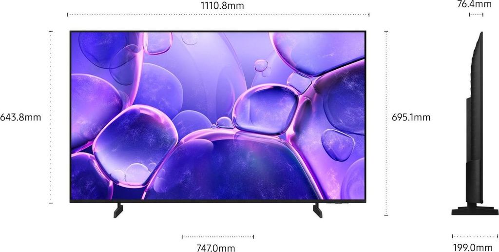 Samsung UE50U8090FU, 127 cm (50"), 3840 x 2160 Pixel, LED, Smart - TV, WLAN, Schwarz