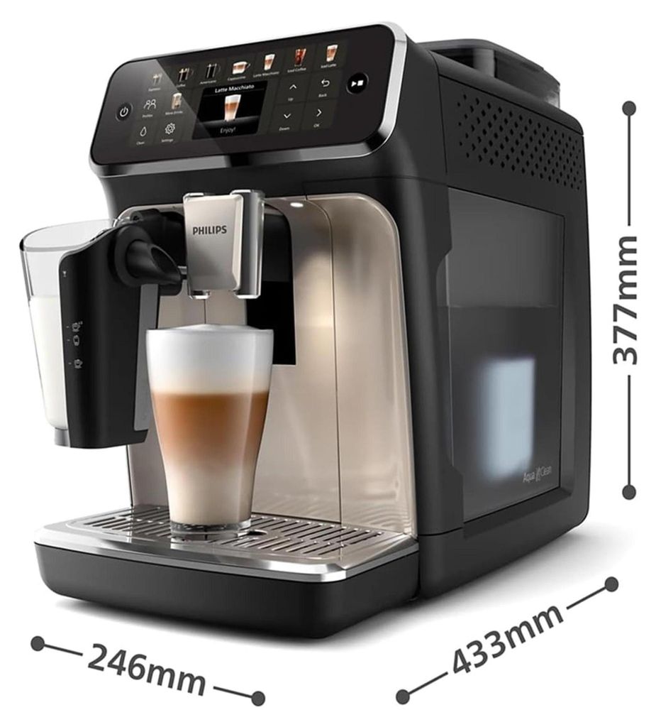 Philips 5500 series Series 5500 EP5547/90 Kaffeevollautomat, Espressomaschine, 1,8 l, Kaffeebohnen, Eingebautes Mahlwerk, 1500 W, Grau