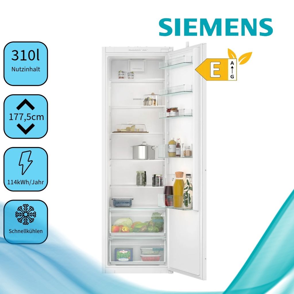 Siemens iQ100 KI81RNSE0, 310 l, SN - ST, 35 dB, E, Weiß