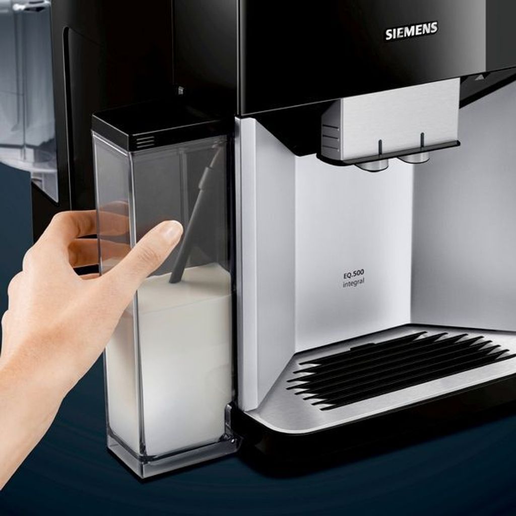 Siemens TP511D01, Espressomaschine, 1,9 l, Kaffeebohnen, Eingebautes Mahlwerk, 1500 W, Metallisch, Silber