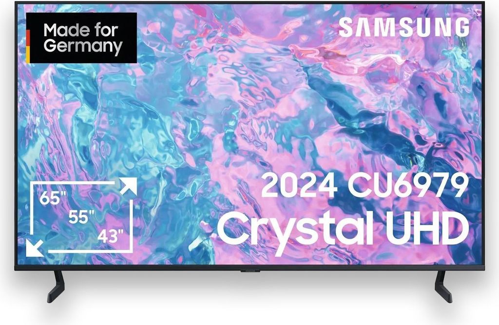 Samsung 55" Crystal UHD 4K CU6979 Tizen OS Smart TV (2024), 139,7 cm (55"), 3840 x 2160 Pixel, Kristall, Smart - TV, WLAN, Schwarz