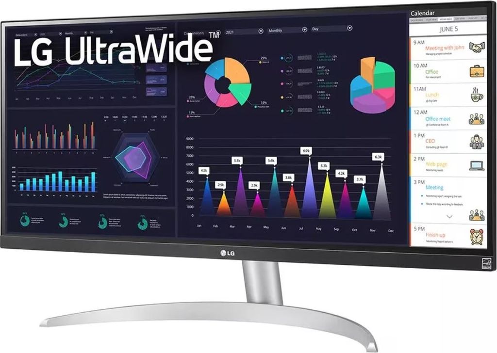 LG 34WQ500 - B, 86,4 cm (34"), 2560 x 1080 Pixel, UltraWide Full HD, LED, 5 ms, Schwarz - LG 34WQ500 - B