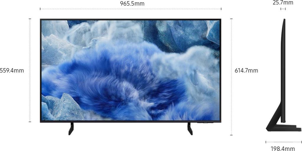 Samsung QE43Q8FAAUXZT, 109,2 cm (43"), 3840 x 2160 Pixel, QLED, Smart - TV, WLAN, Grau