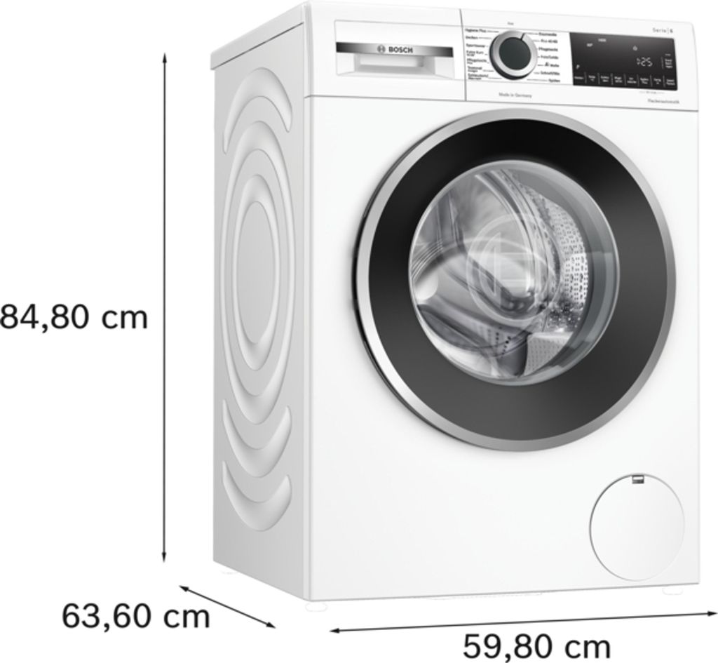 Bosch Serie 6 WGG244120, Frontlader, 9 kg, B, 70 dB, 1400 RPM, A