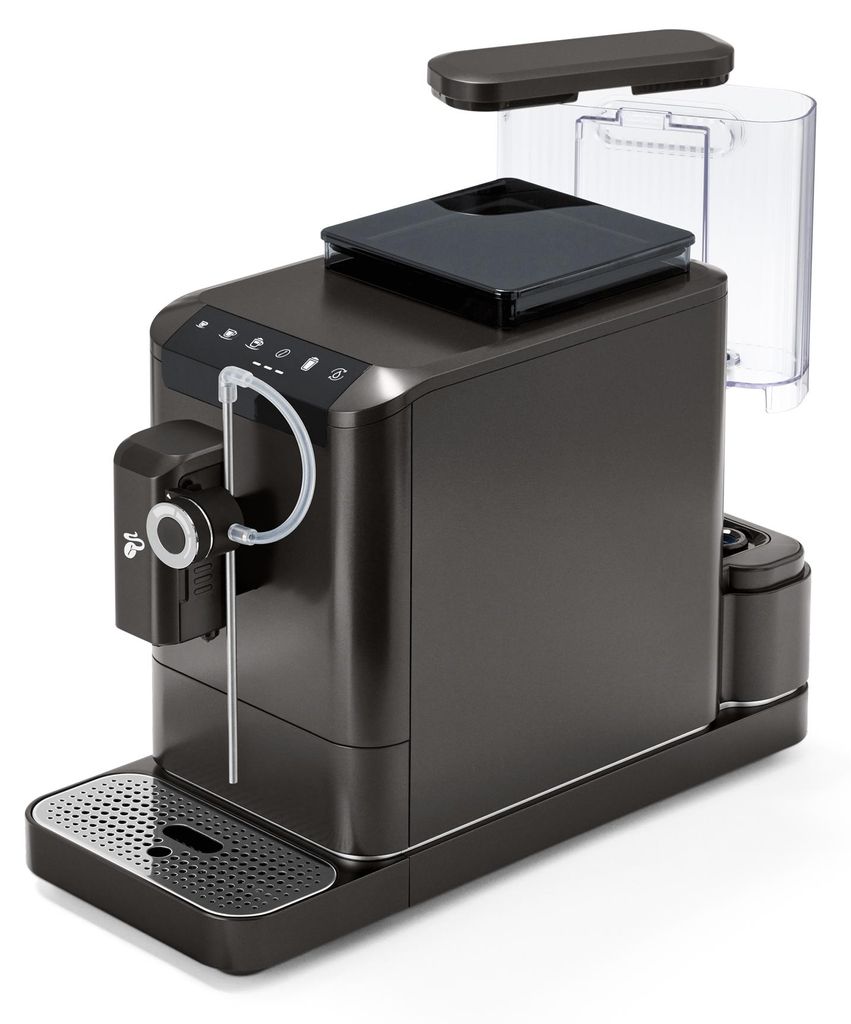 Tchibo Kaffeevollautomat Esperto2 Milk mit One - Touch Milchfunktion und 2 - Tassen - Funktion für Espresso, Caffè Crema, Capuccino und Milchschaum, Granite Black