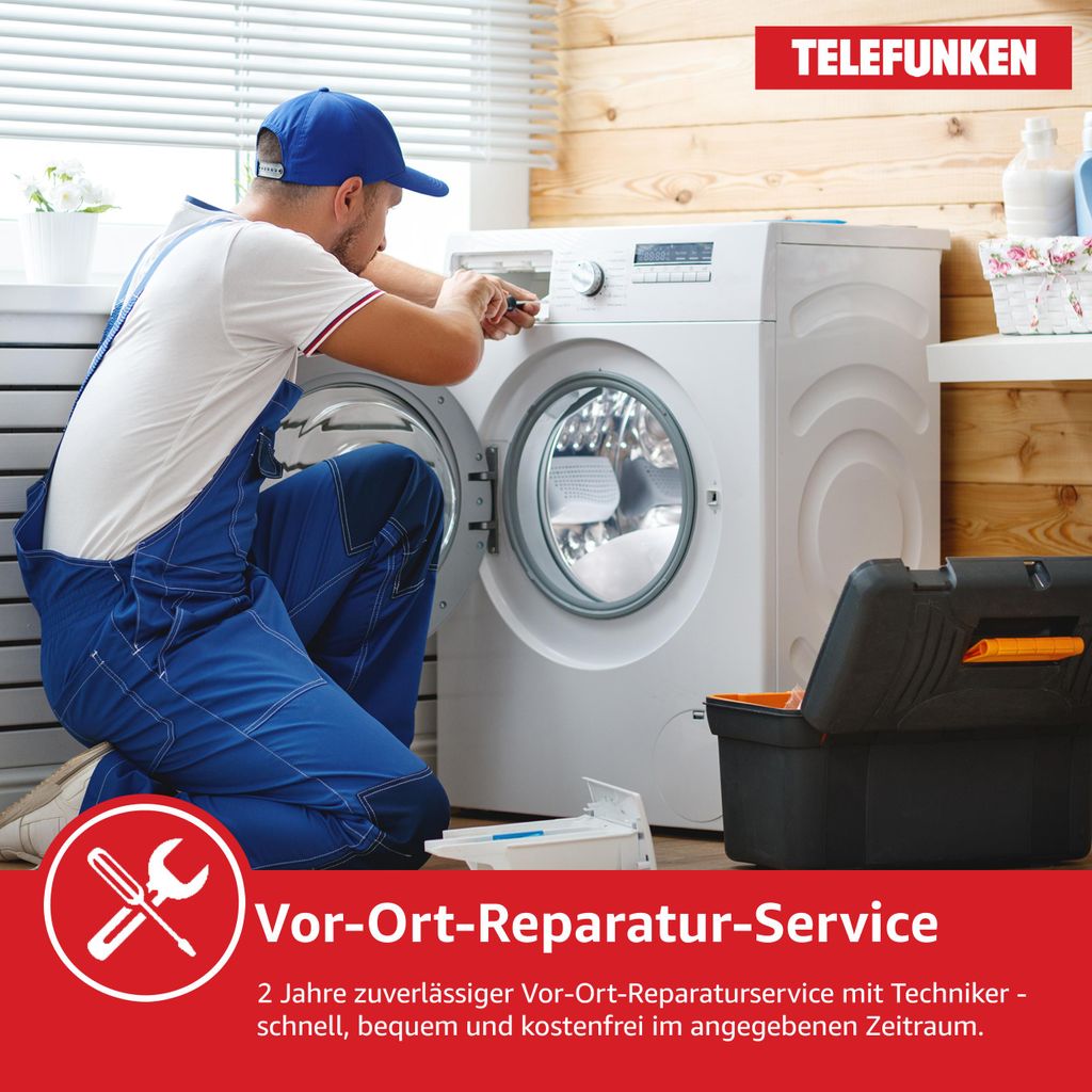 TELEFUNKEN Wärmepumpentrockner für 7 kg Wäsche, Trockner Frontlader, Wäschetrockner mit Knitterschutz, leise, TWP7EW