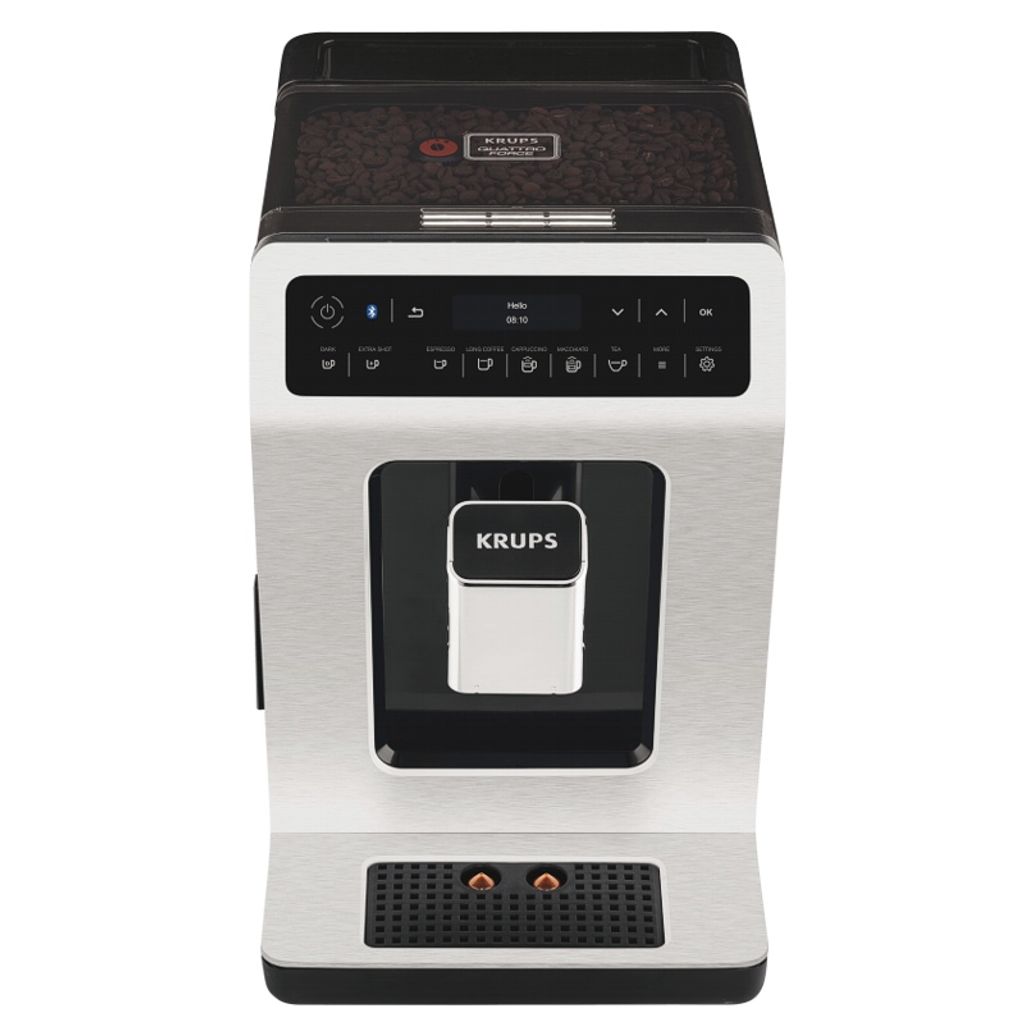 Krups EA892D Vollautomatische Espressomaschine, Kunststoffgehäuse, Touchscreen, Integriertes Mahlwerk, Milchaufschäumer, Wasserfilter, Smartphone - Steuerung