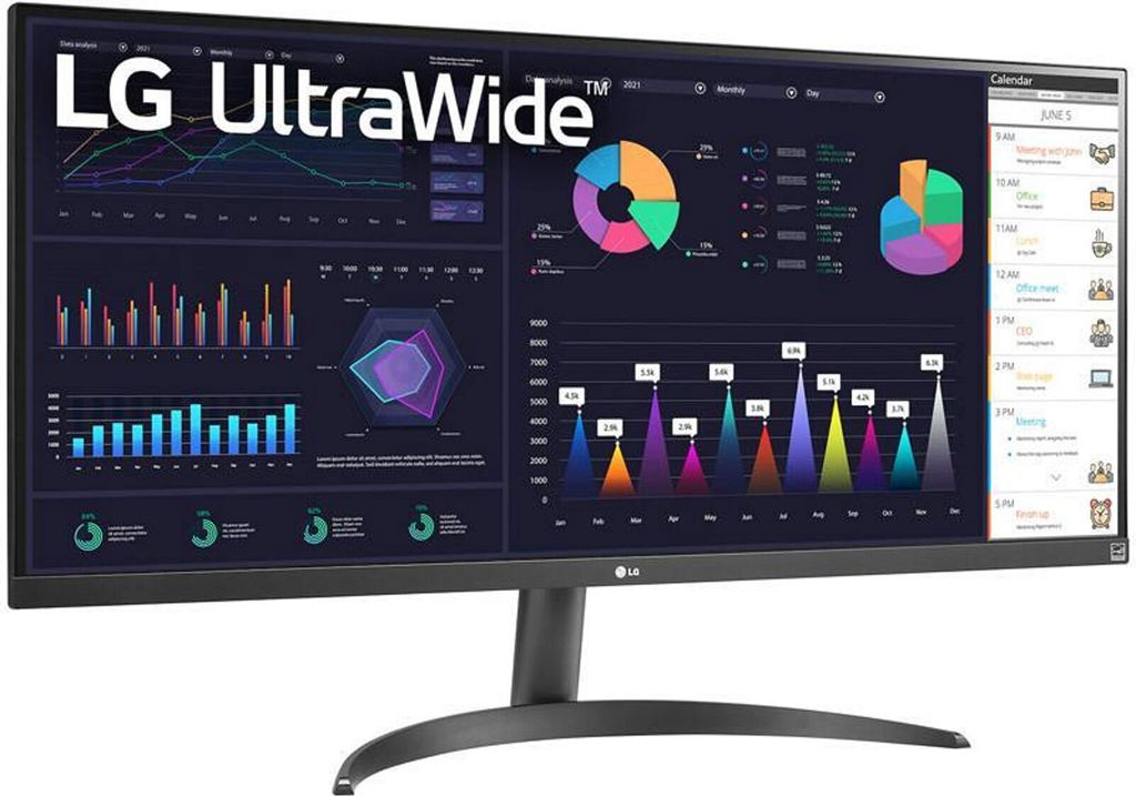LG 34WQ500 - B, 86,4 cm (34"), 2560 x 1080 Pixel, UltraWide Full HD, LED, 5 ms, Schwarz - LG 34WQ500 - B