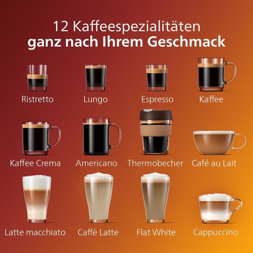 Philips 5400 Series EP5447/90 Kaffeevollautomaten, Espressomaschine, 1,8 l, Kaffeebohnen, Eingebautes Mahlwerk, 1500 W, Schwarz, Chrom
