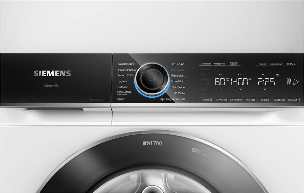 Siemens iQ700 WG44B2040, Frontlader, 9 kg, B, 70 dB, 1400 RPM, A