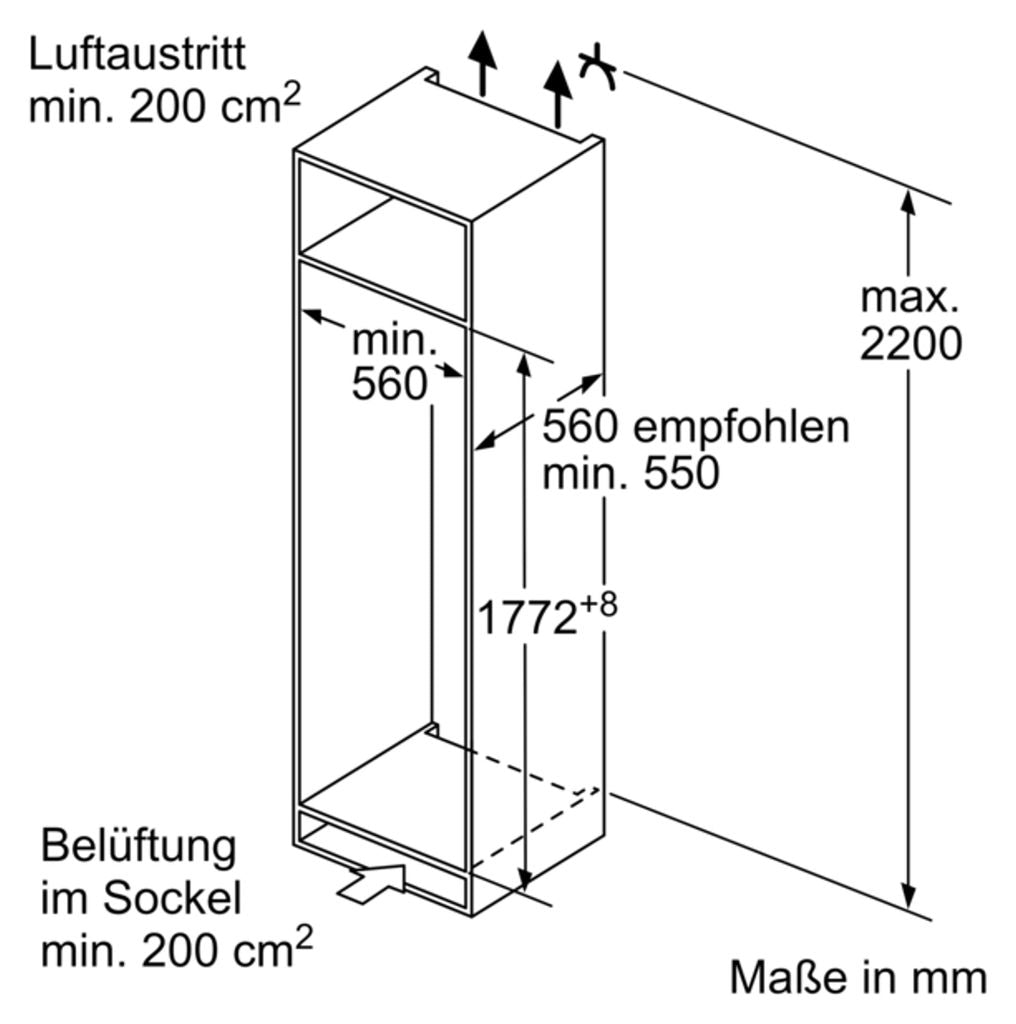 Siemens iQ100 KI81RNSE0, 310 l, SN - ST, 35 dB, E, Weiß