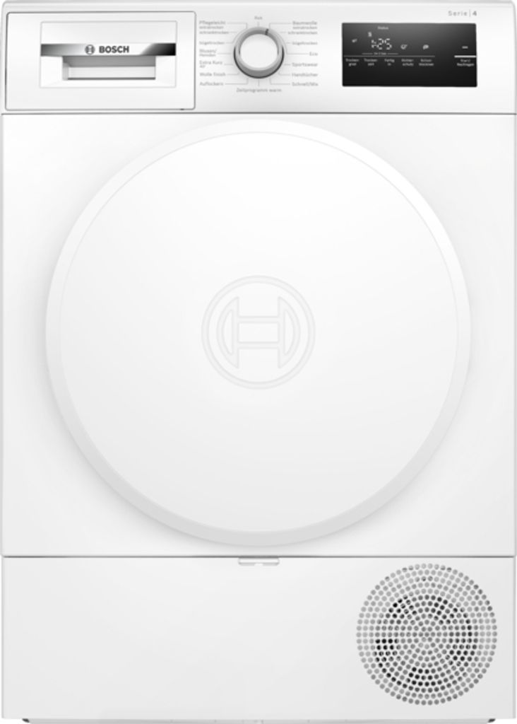 Bosch Serie 4 WTH83V04, Freistehend, Frontlader, Kondensation, Weiß, Drehregler, Rechts