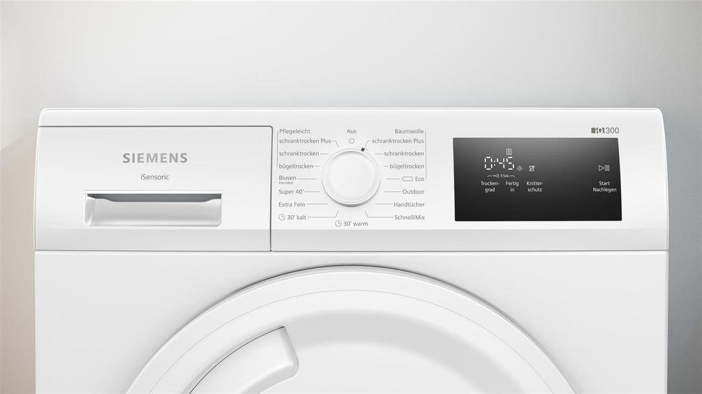 Siemens WT43H003 Wärmepumpentrockner 7kg MultiTouch LED - Display AutoDry