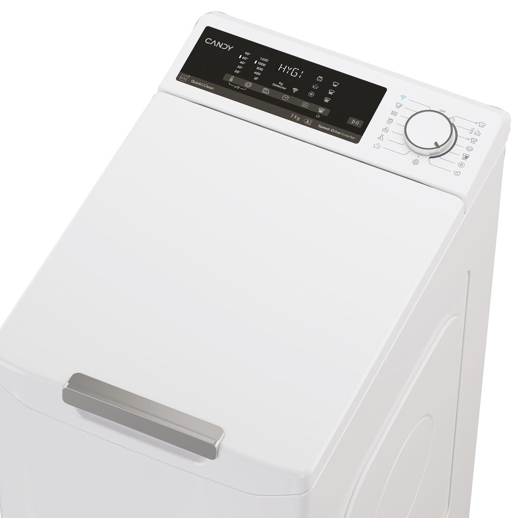 Candy TCA474TM5 - S Waschmaschine Toplader 7kg Smarte Bedienung Nachlegefunktion
