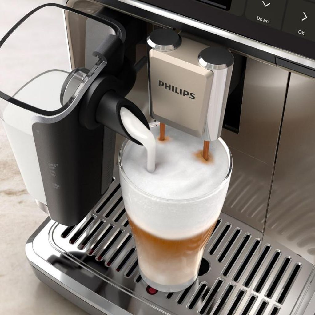 Philips 5500 series Series 5500 EP5543/90 Kaffeevollautomat, Espressomaschine, 1,8 l, Kaffeebohnen, Eingebautes Mahlwerk, 1500 W, Weiß