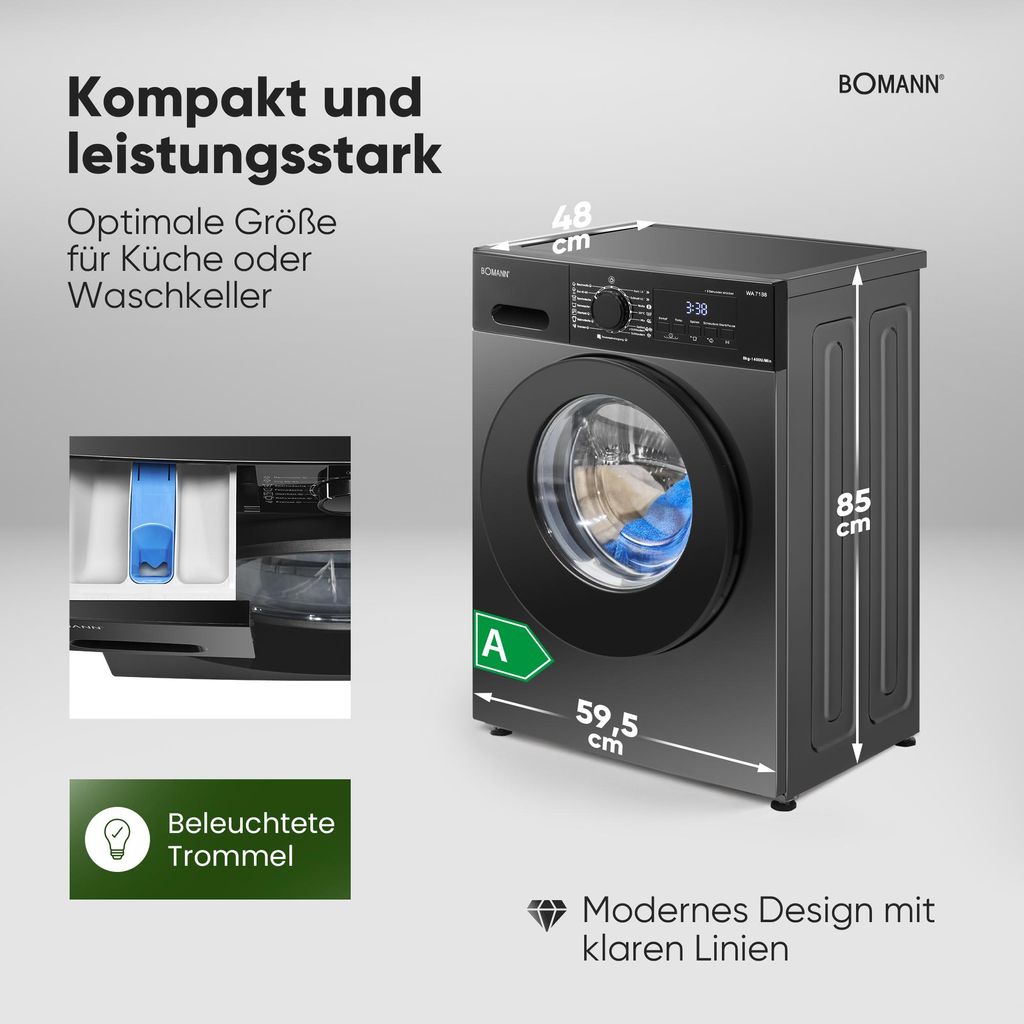 Bomann Waschmaschine 8kg - WA 7188